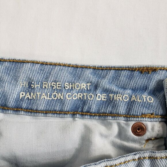 Wild Fable Women's Shorts Size 4 High-Rise Frayed Raw Hem Jean Denim Light Wash - Picture 6 of 7